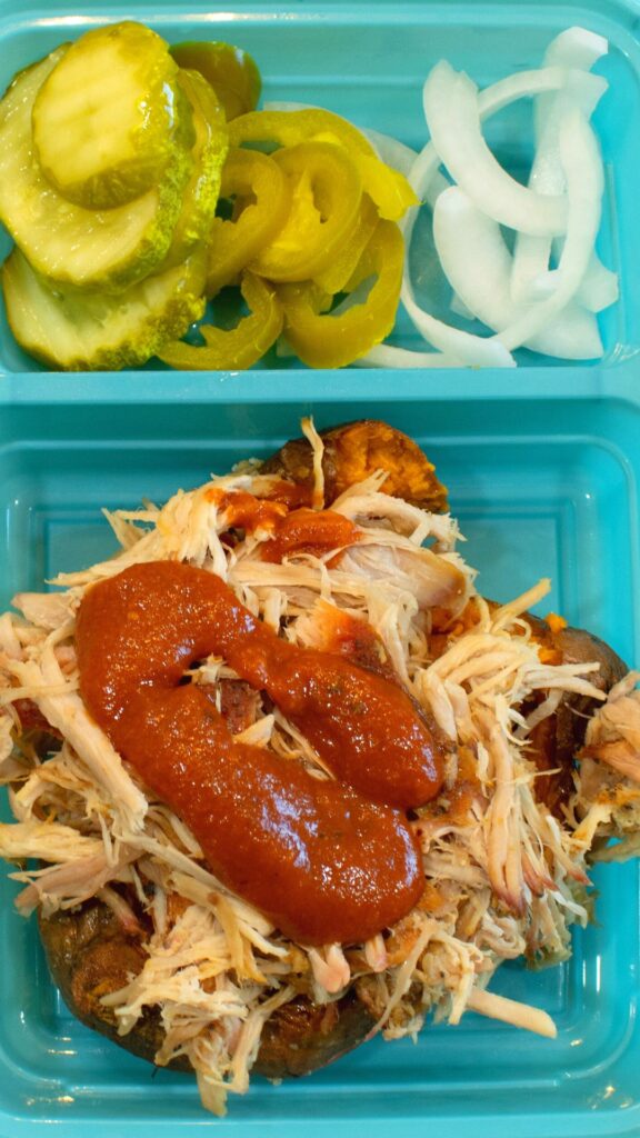 BBQ Pulled Pork & Sweet Potato Meal Prep – Emyogifit